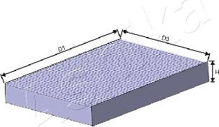 Ashika 21-NS-NS26 - Filter, interior air dev.europarts.cy