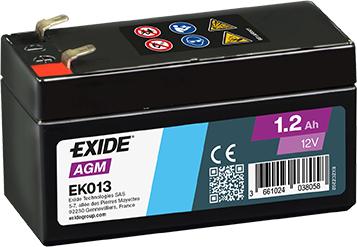 Exide EK013 - Service Battery dev.europarts.cy